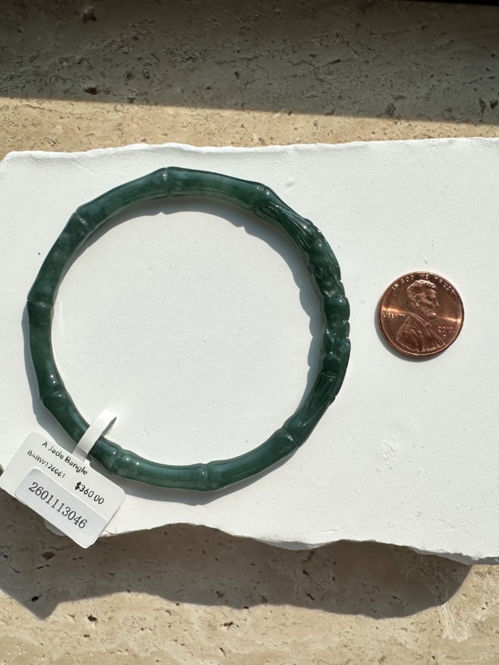 Certified Natural Grade A Guatemalan Blue Water Jadeite Dragon Bangle_Untreated - Picture 8 of 11